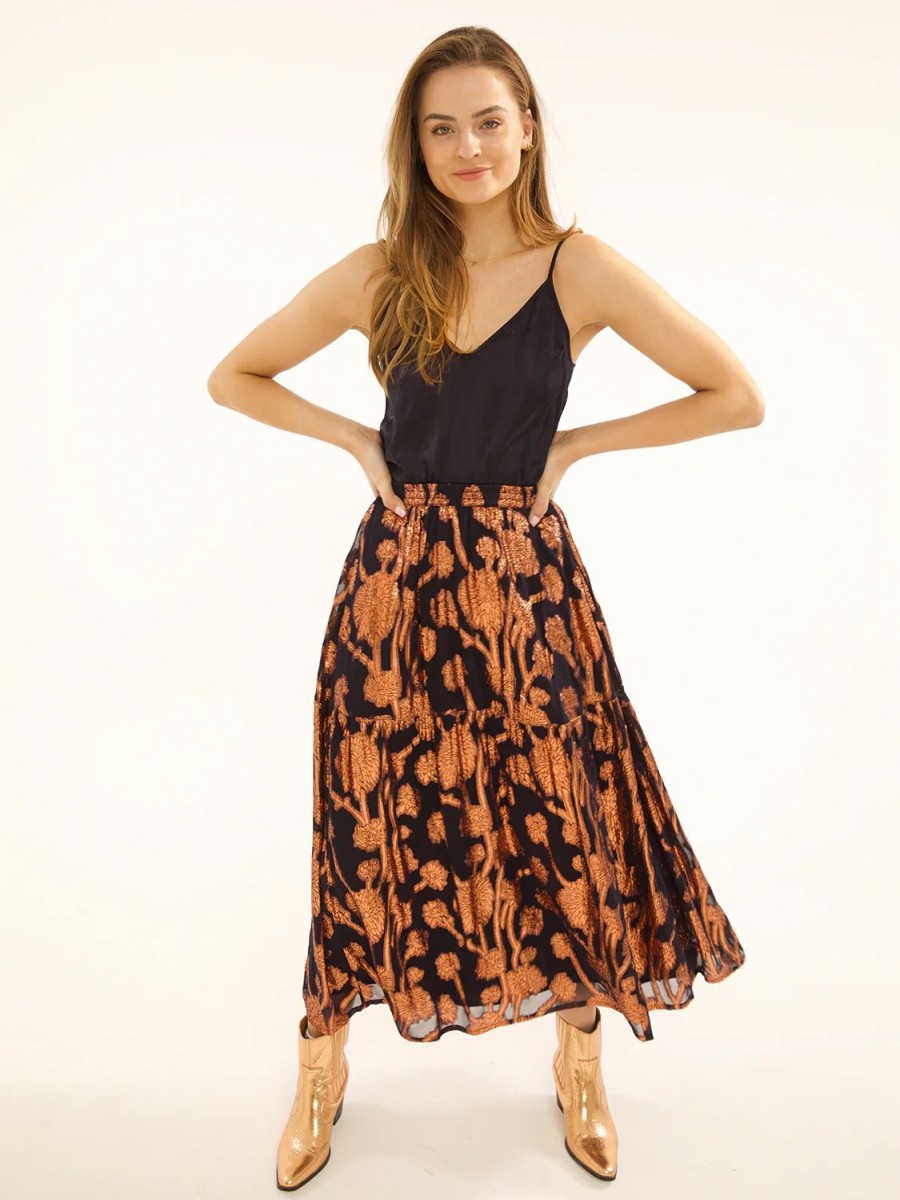 Women Stardust Skirts | Leo Skirt-Midnight Blue