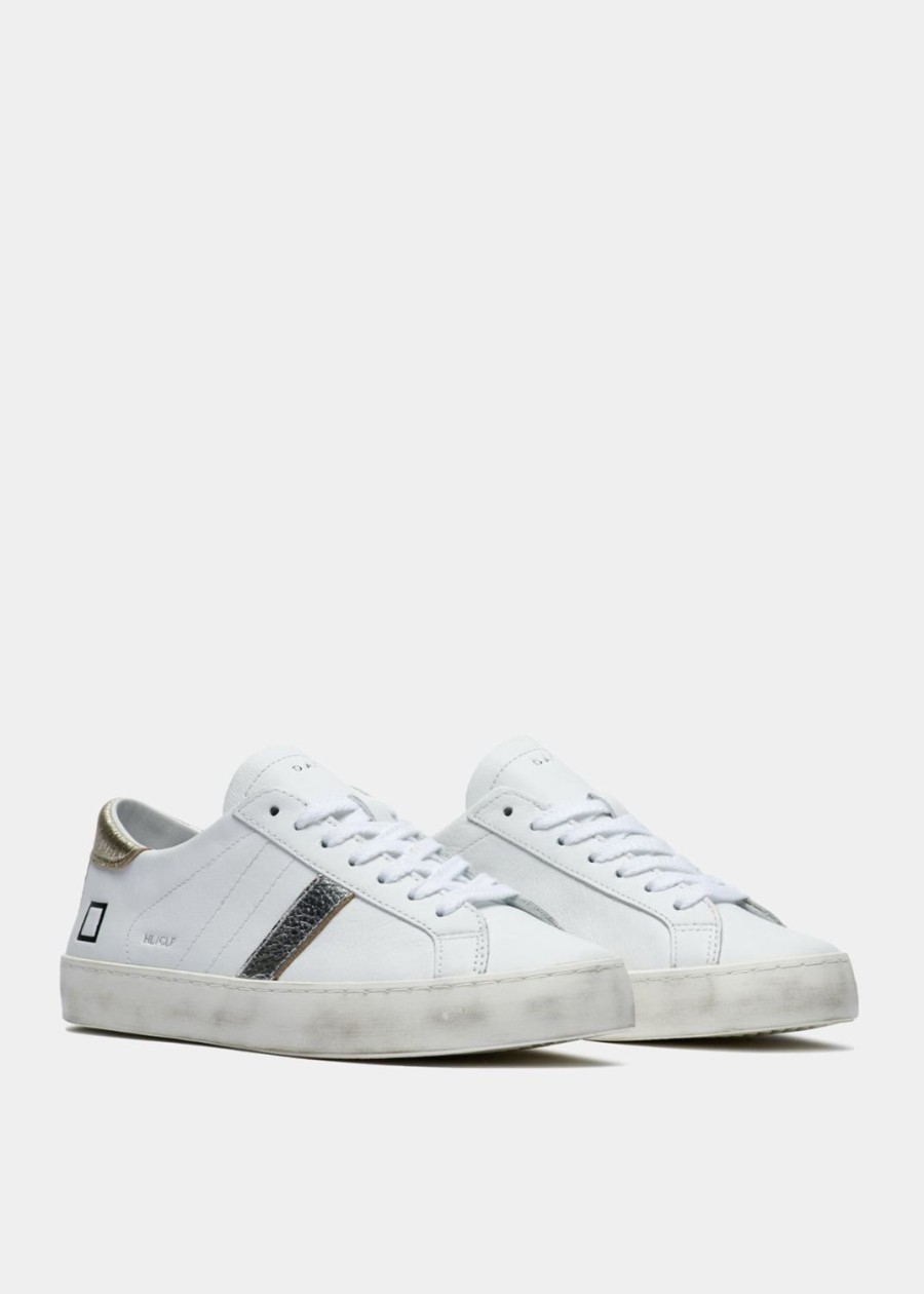 Women DATE Trainers Trainers | Hill Low Calf-White/Platinum