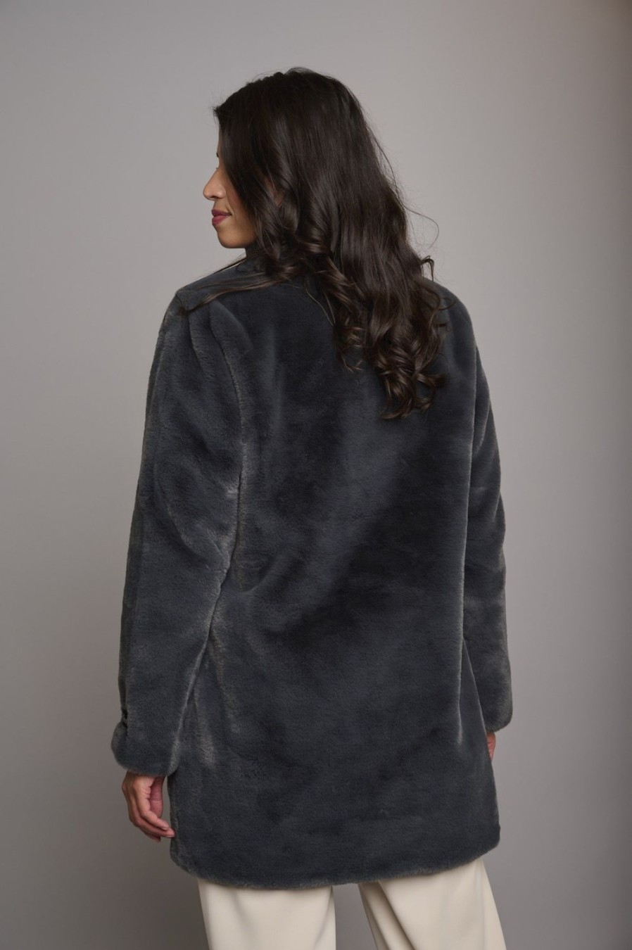 Women Rino & Pelle Coats | Nonna Faux Fur Coat-Night