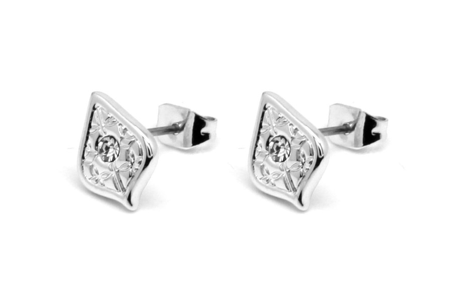 Women Boho Betty Earrings | Linden Cz Stud Earring-Silver