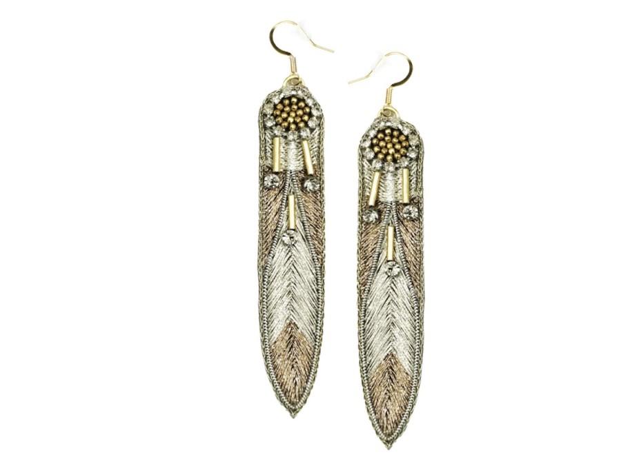 Women Nahua Earrings | Apsa Metal Earrings-Gold