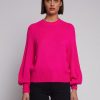 Women Vilagallo Knitwear | Balloon Sleeve Sweater-Pink Neon