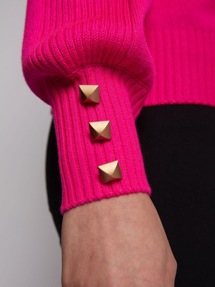 Women Vilagallo Knitwear | Balloon Sleeve Sweater-Pink Neon