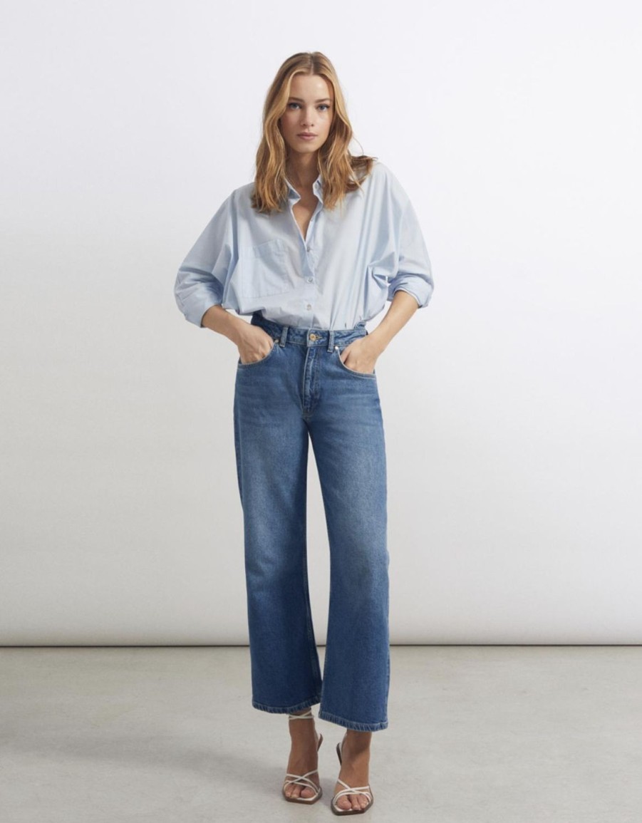 Women Reiko Jeans | Nady Wide Leg Jeans-Blue