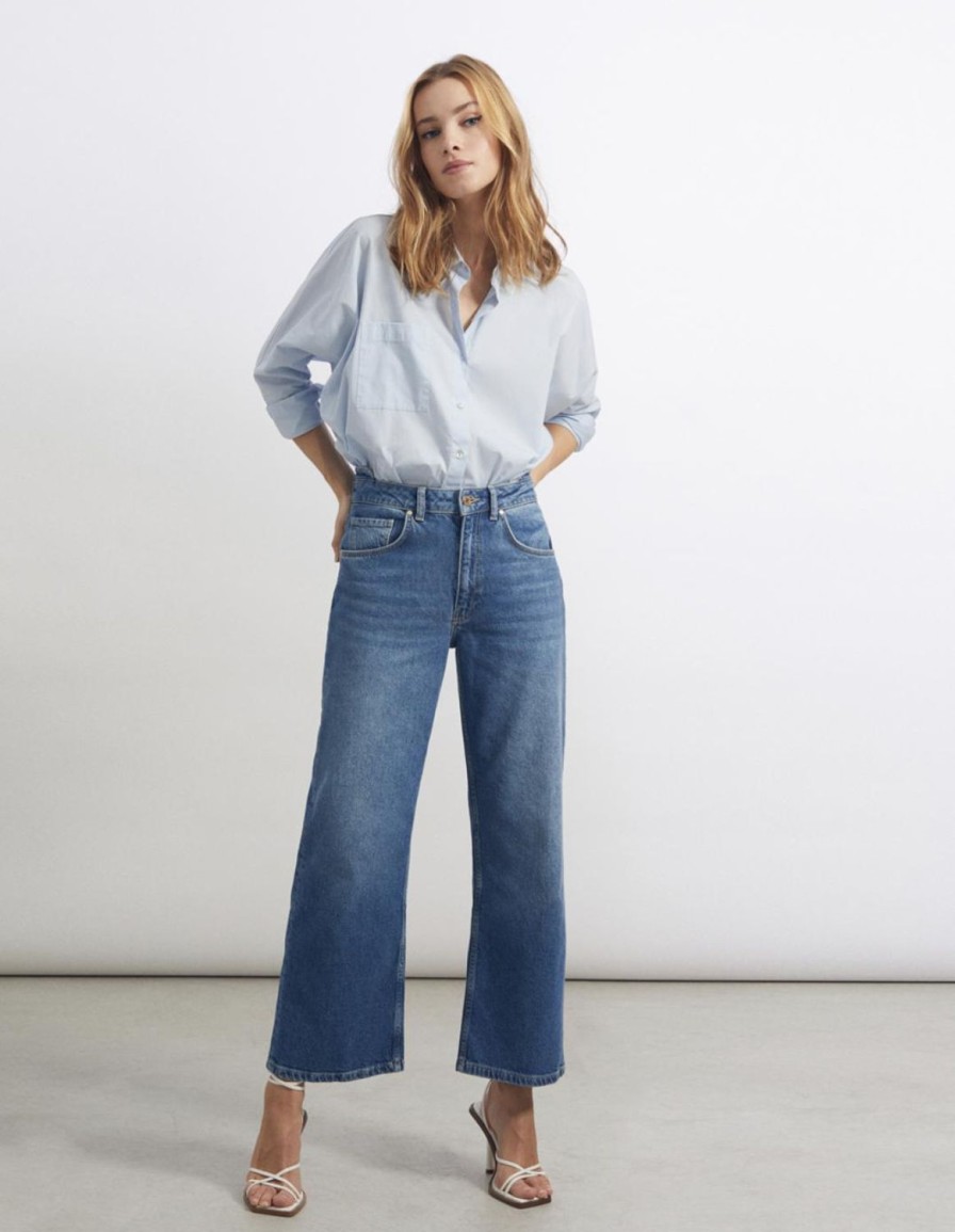 Women Reiko Jeans | Nady Wide Leg Jeans-Blue