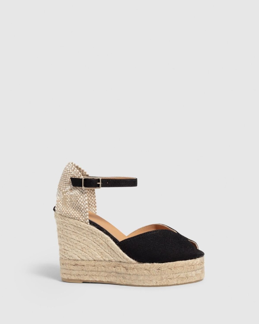 Women Castaner Wedges | Bianco Wedge-Black