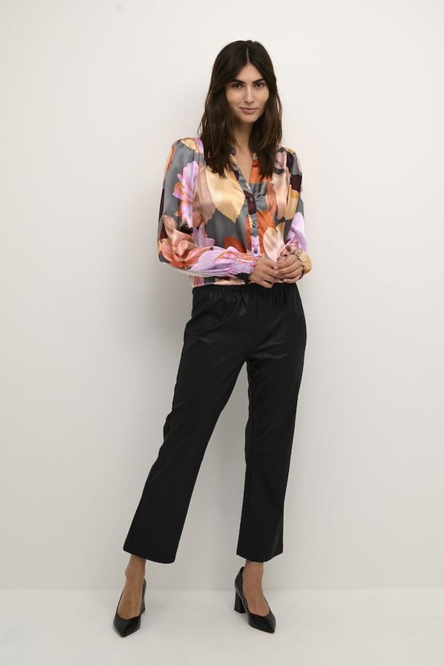 Women Culture Trousers | Cassandra Straight Pants-Black