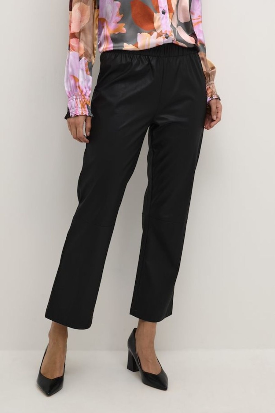 Women Culture Trousers | Cassandra Straight Pants-Black