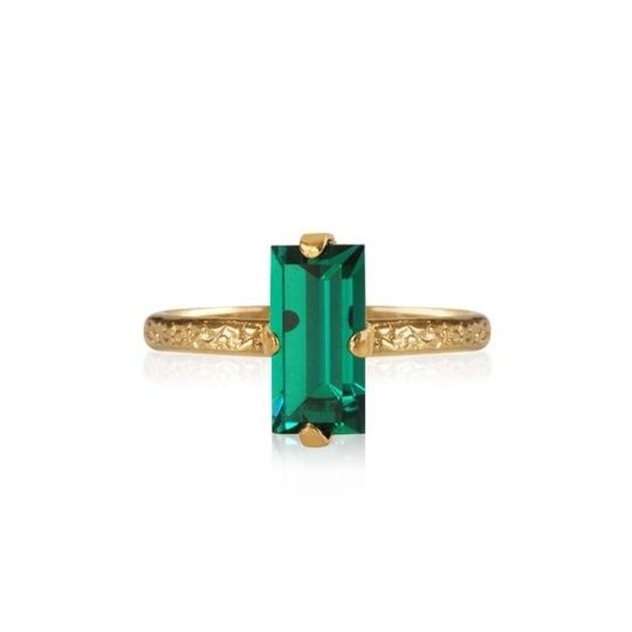 Women Caroline Svedbom Rings | Baguette Ring-Gold Emerald