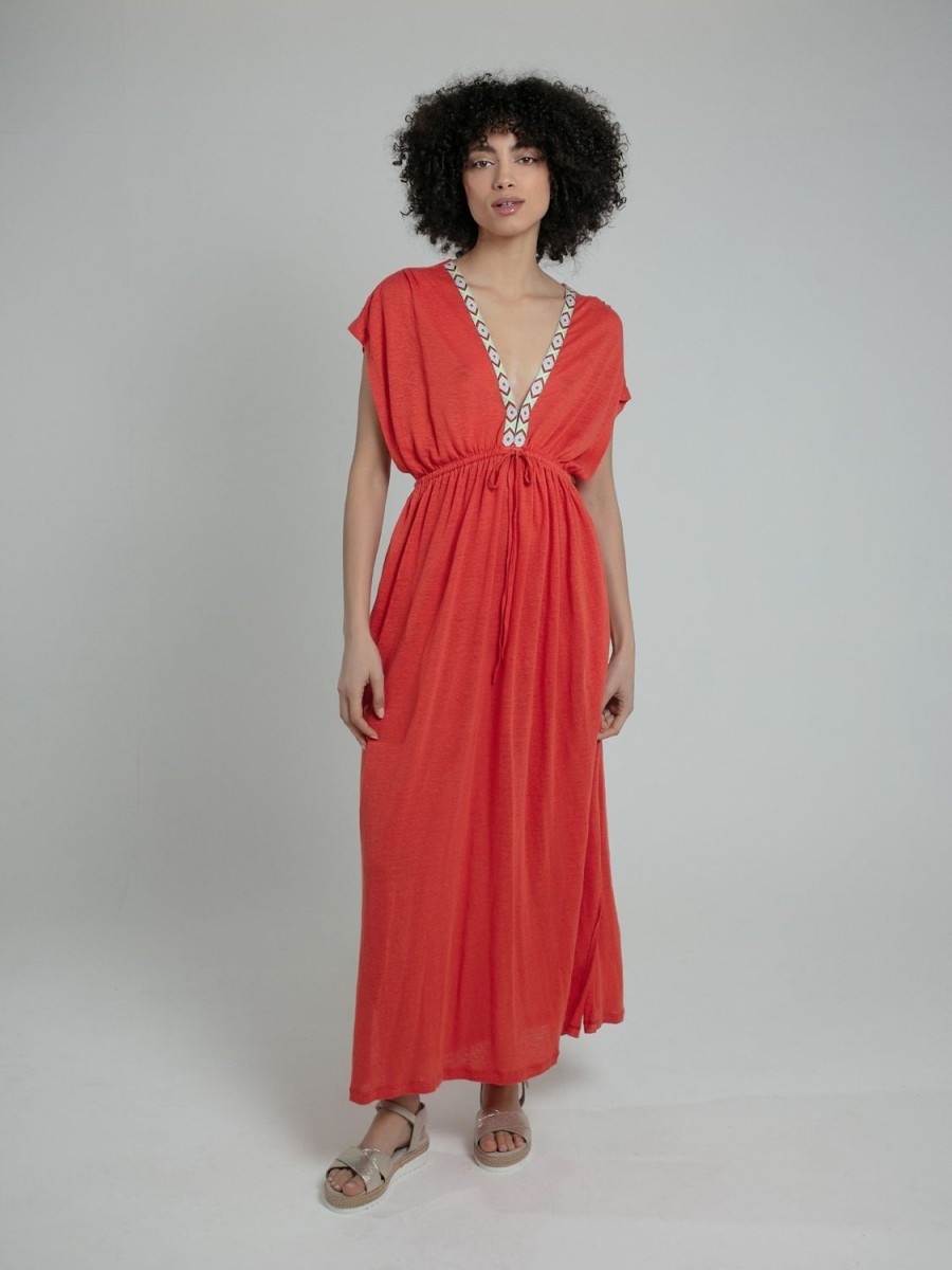 Women Nooki Dresses | Lucia Maxi Dress-Orange