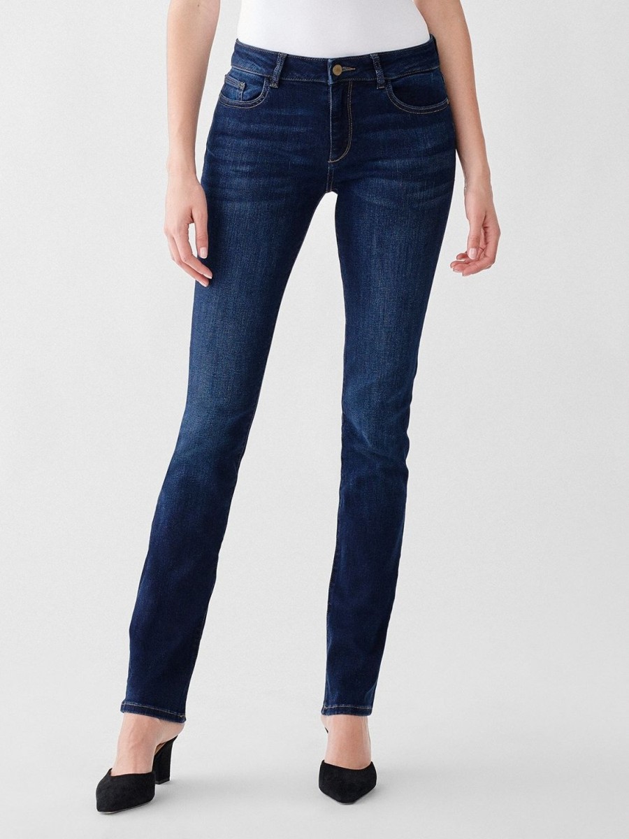 Women DL1961 Jeans | Coco Straight In Mid Rise-Solo