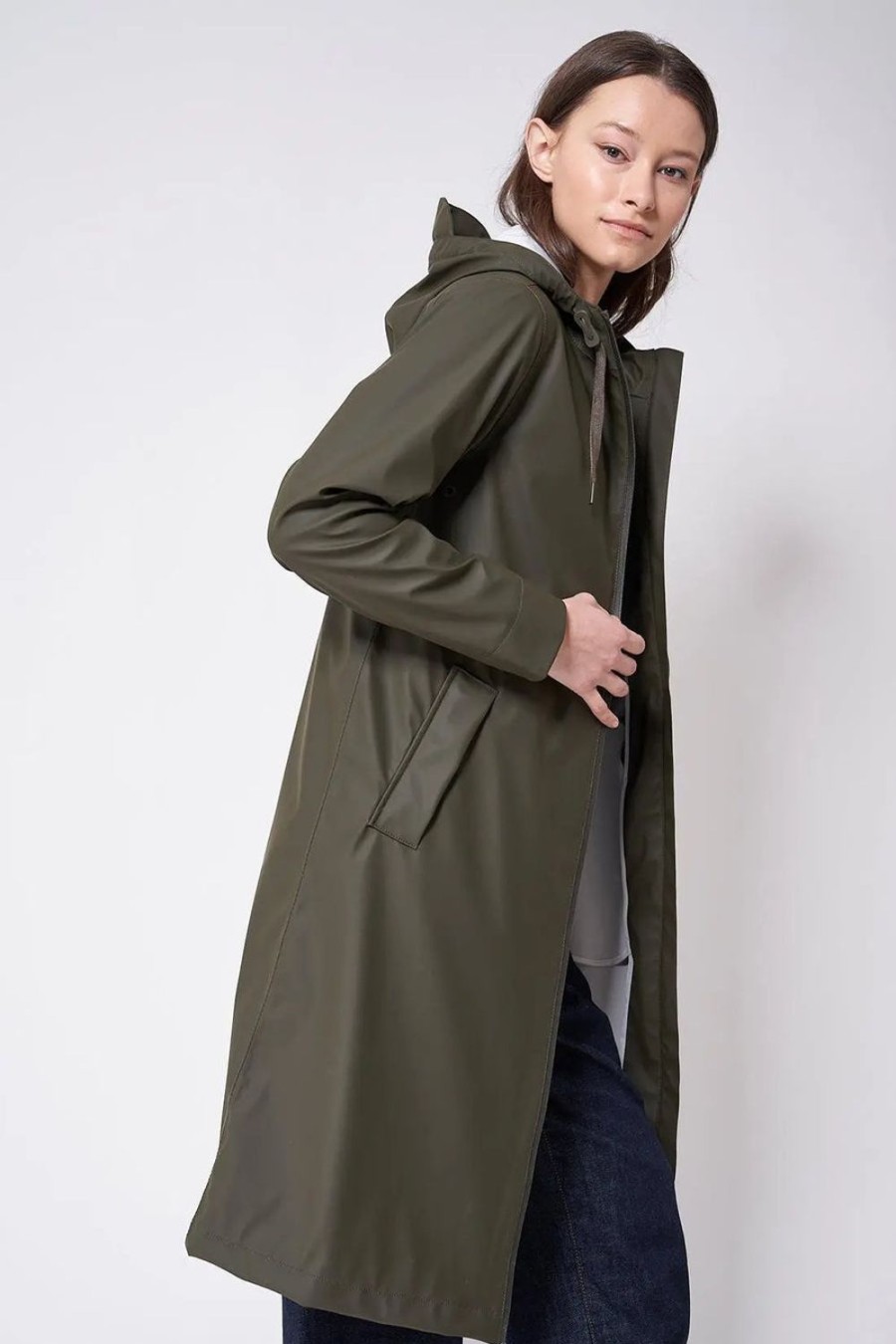 Women Tanta Coats | Tonger Coat-Khaki