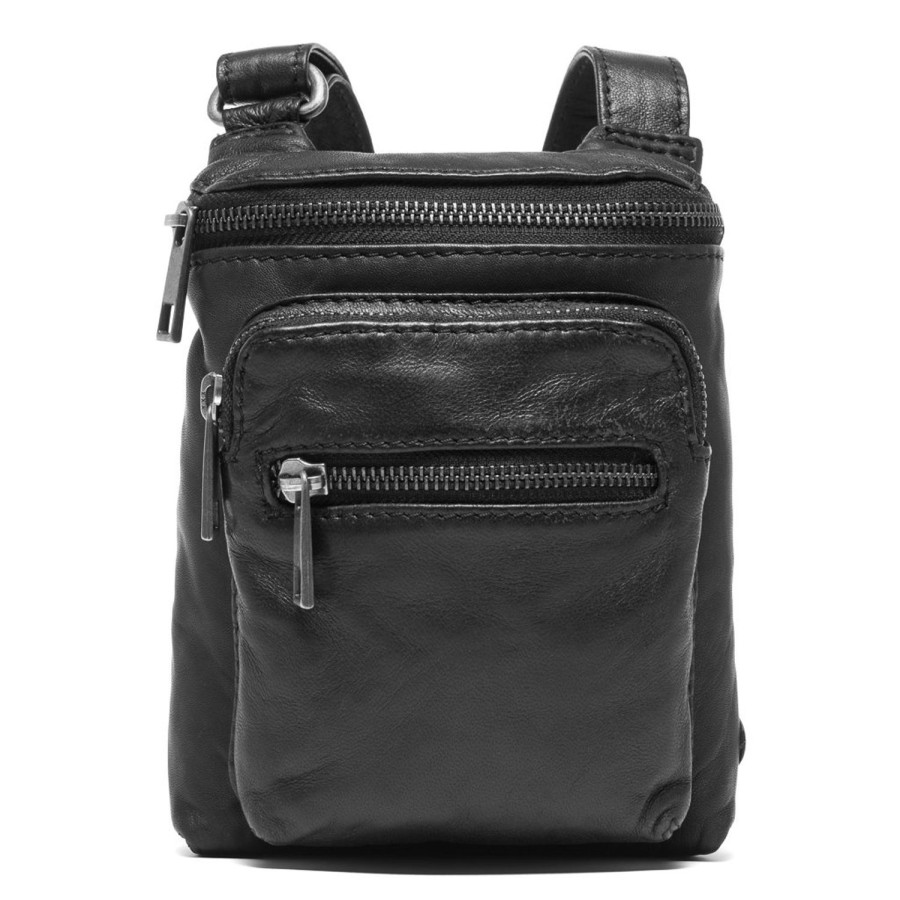 Women Depeche Bags | Mobile Bag With Front Pocket-Black