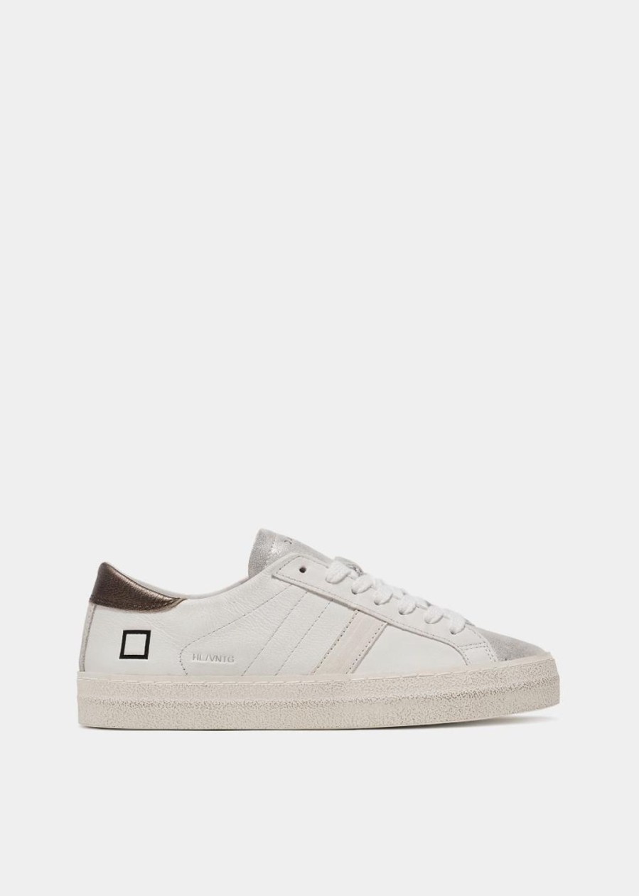 Women DATE Trainers Trainers | Hill Low Vintage Calf-White/Bronze