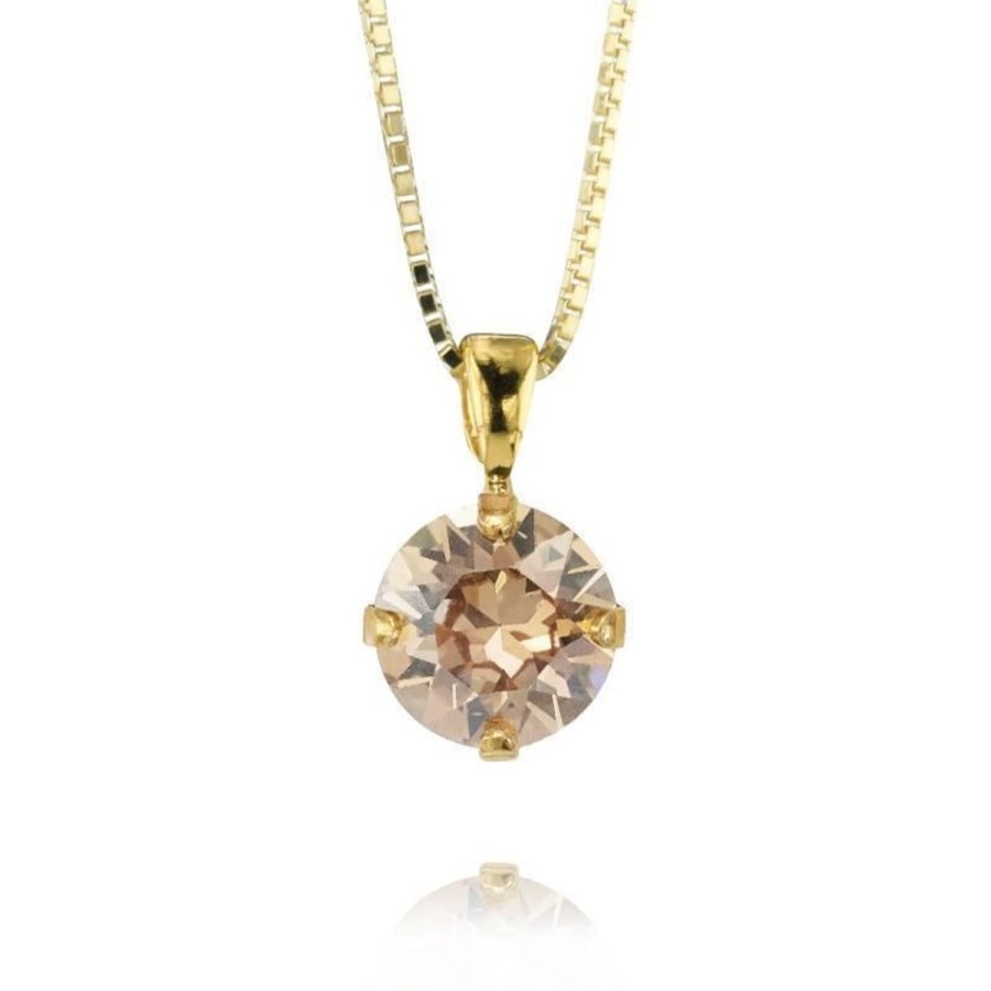 Women Caroline Svedbom Necklaces | 225377 Classic Petite Necklace Gold Shadow