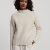 Women Varley Knitwear | Skyla Funnel Neck Knit-Whitecap/Grey