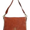 Women Campomaggi Bags | Medium Flap Front Studded Bag-Cognac