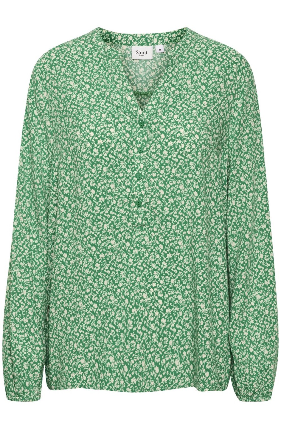 Women Saint Tropez Tops | Eda Shirt-Jelly Bean Ditsy Floral