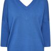 Women Saint Tropez Knitwear | Kila V-Neck Pullover-Campanula