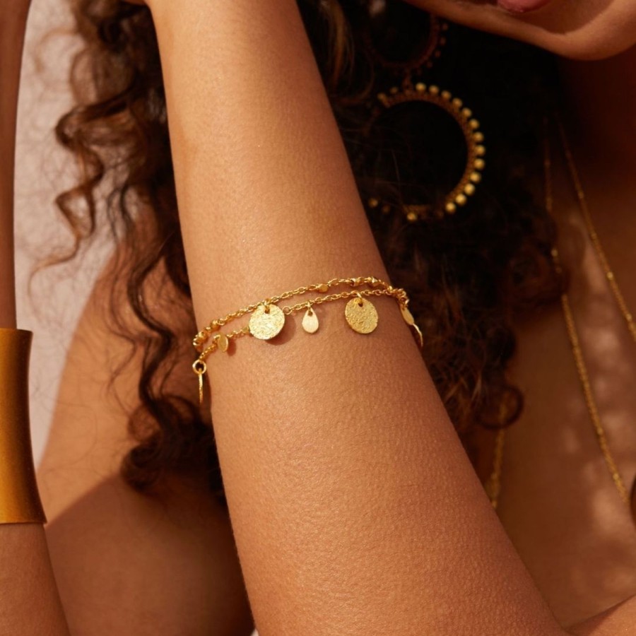 Women Ashiana Bracelets | Athens Gold Coin Bracelet-Gold