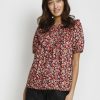 Women Culture Tops | Miska Blouse-Black Flower