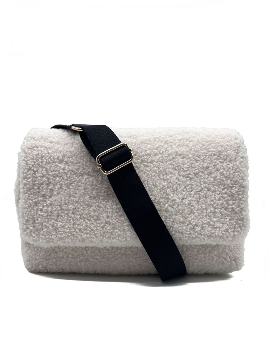 Women Nooki Bags | Maribel Faux Fur Satchel-Cream