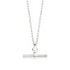 Women Tilly Sveaas Necklaces | Medium Silver T-Bar On 60Cm Belcher Chain