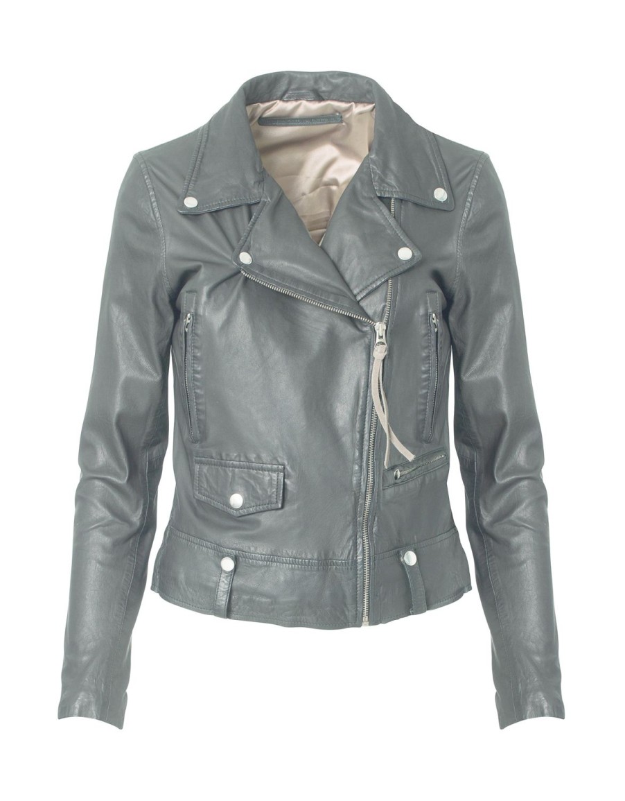 Women MDK Jackets | Seattle Thin Leather Jacket -