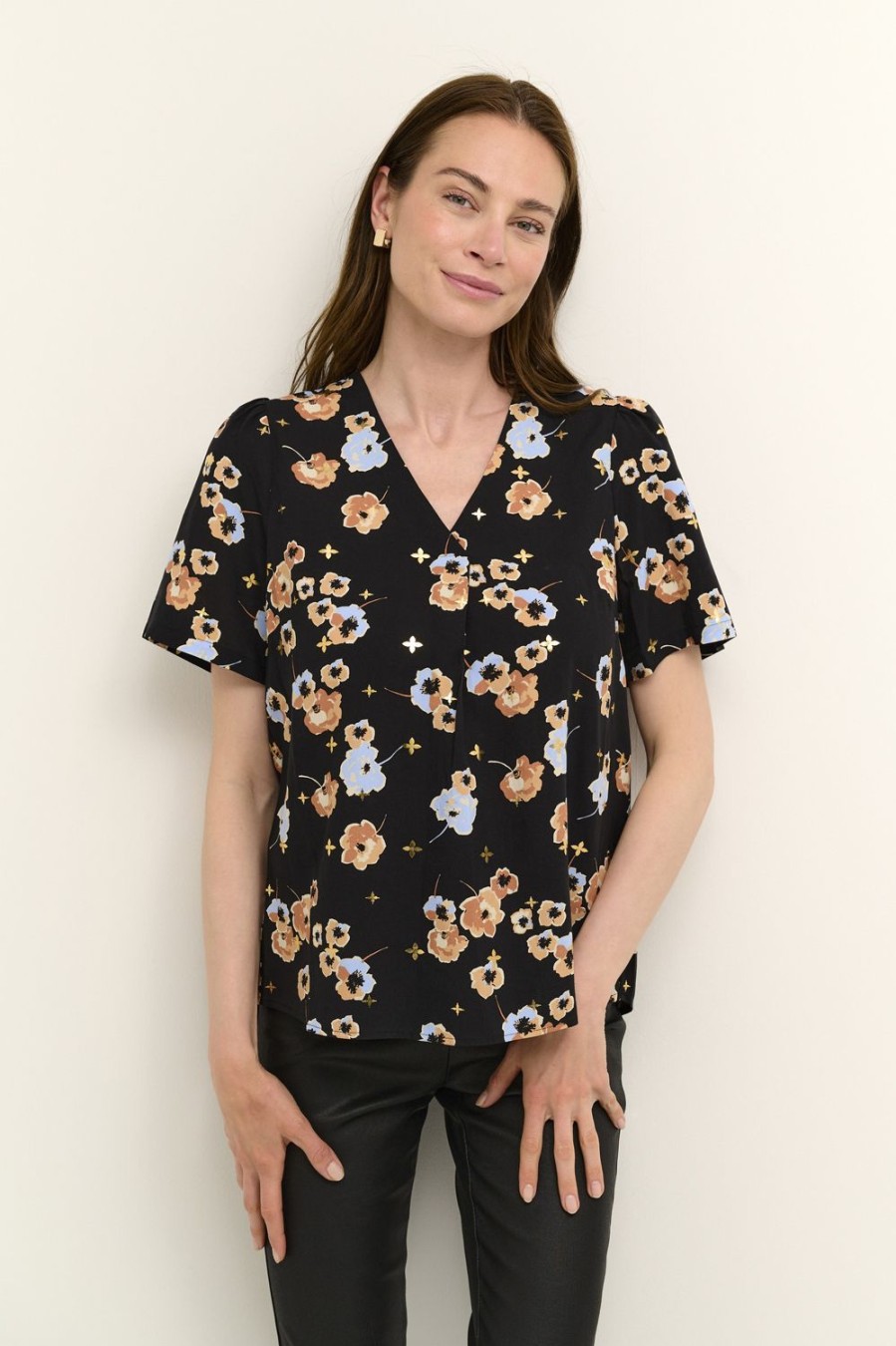 Women Culture Tops | Laura Ss Blouse-Black