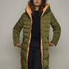 Women Rino & Pelle Coats | Keila Reversible Padded Coat-Pine/Nectarine