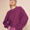 Women Mos Mosh Knitwear | Talli Ls Knit-Vivid Viola