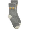 Women Somerville Socks | Slipper Sock Star-Grey/Yellow