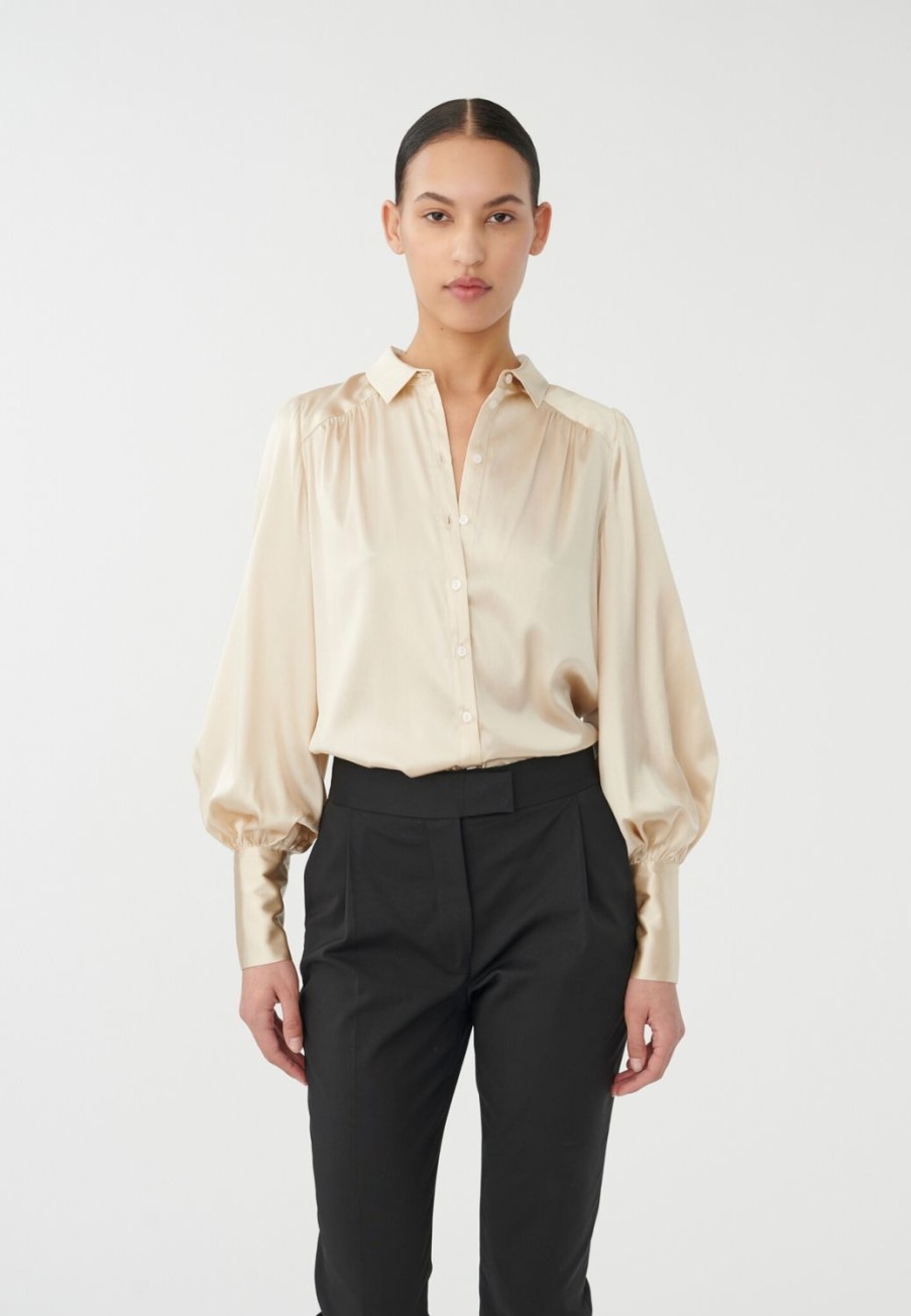 Women Dea Kudibal Tops | Cadence Shirt-Pearl