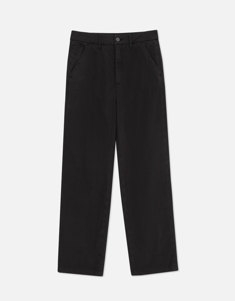 Women Reiko Trousers | Sandy High Waisted Chino-Black