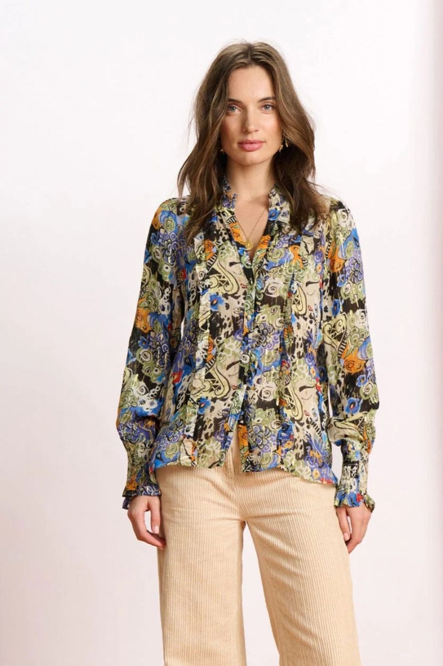 Women Pom Amsterdam Tops | Gleaming Glory Blouse-Multi