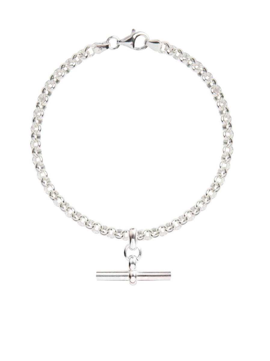 Women Tilly Sveaas Bracelets | Silver Belcher Bracelet With Silver T-Bar