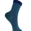 Women Black Colour Socks | Flash Stripe Socks-Green