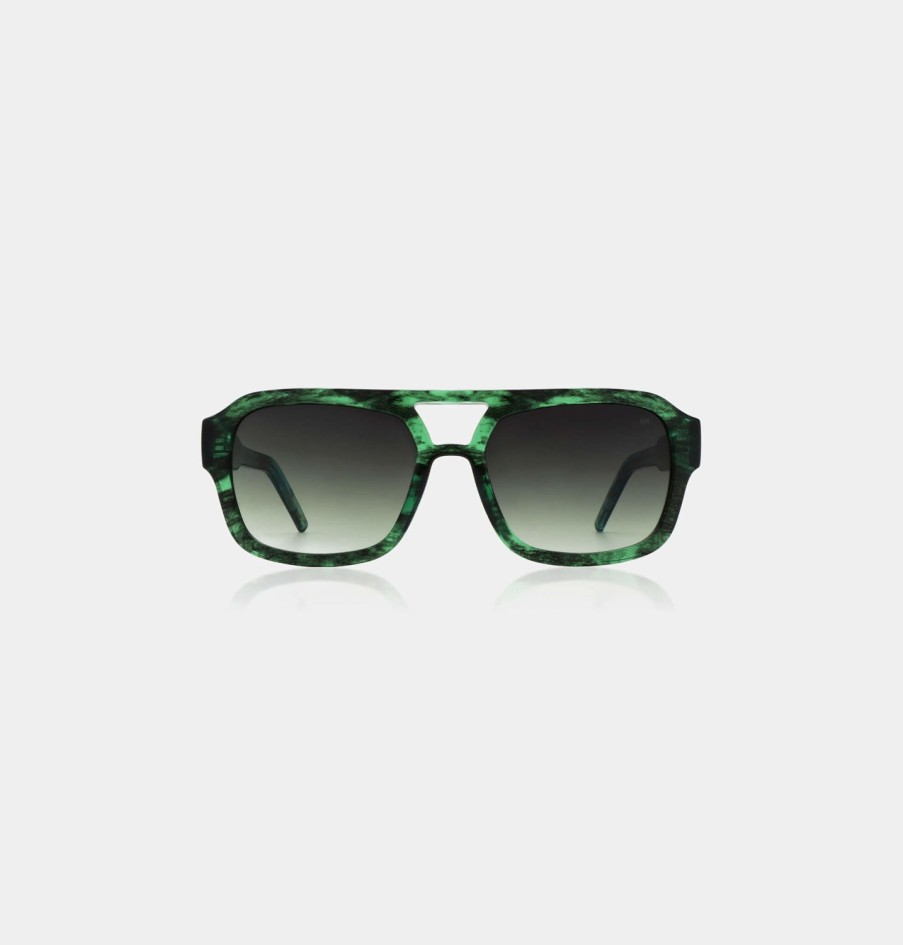 Eyewear A. Kjaerbede | Kaya Sunglasses-Green Marble Transparent