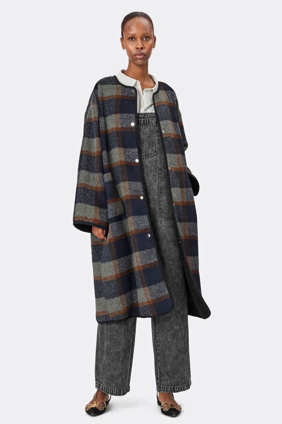 Women Lollys Laundry Coats | Lockerbie Coat Ls-Check Print