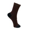 Women Black Colour Socks | Flash Stripe Socks-Black