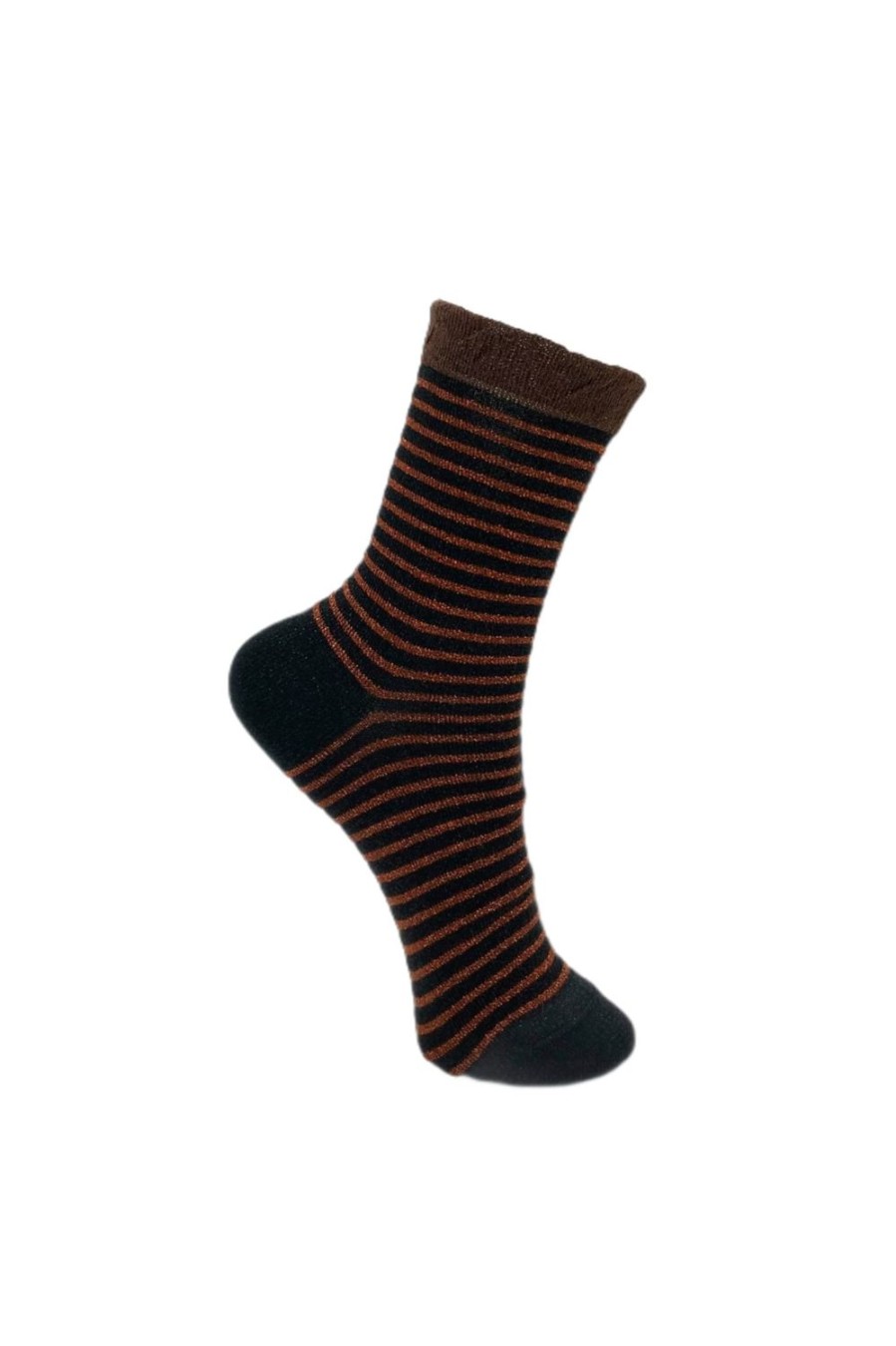 Women Black Colour Socks | Flash Stripe Socks-Black