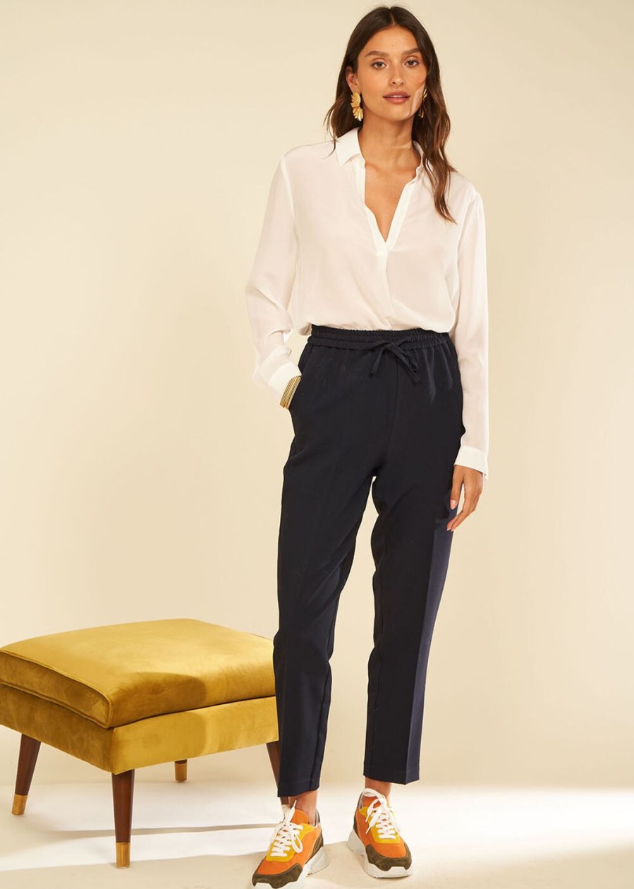 Women Doodie Stark Trousers | Pastelle Pantalon-Marine