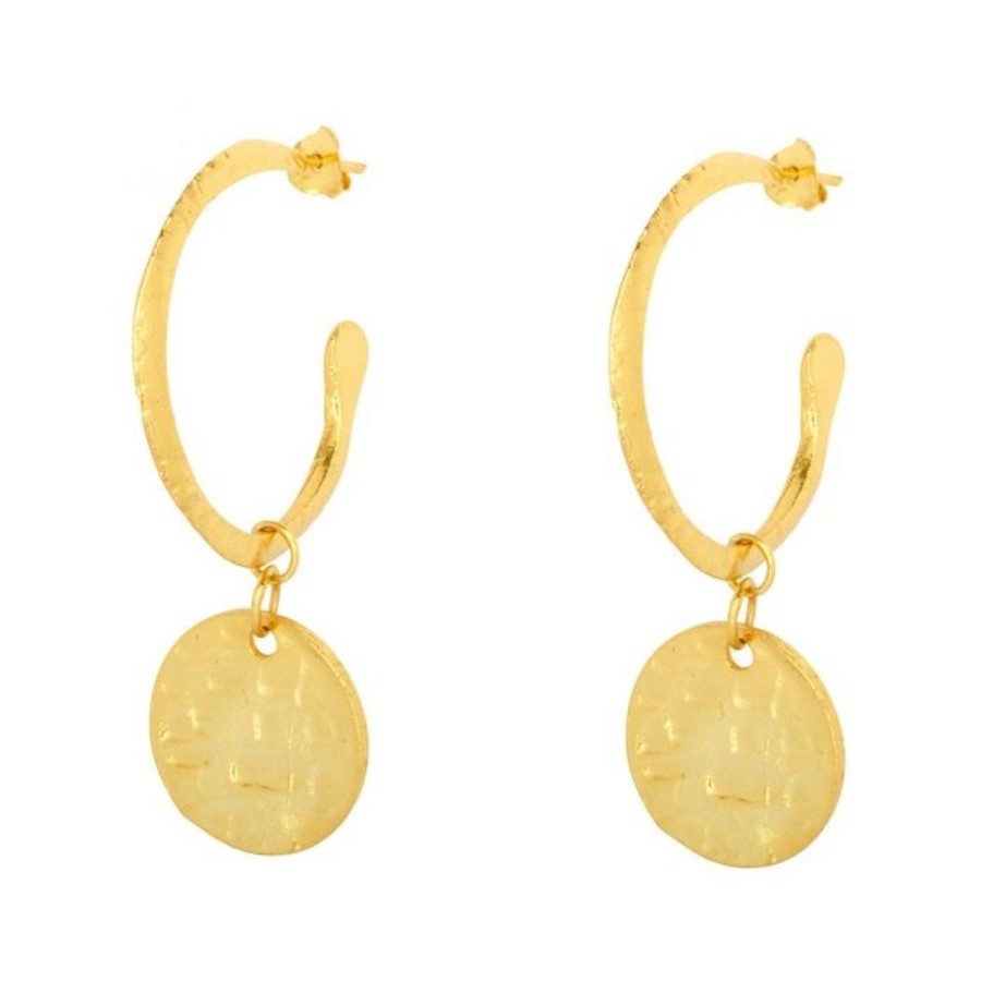 Women Ashiana Earrings | Esmeralda Hoop And Coin Earrings-Gold