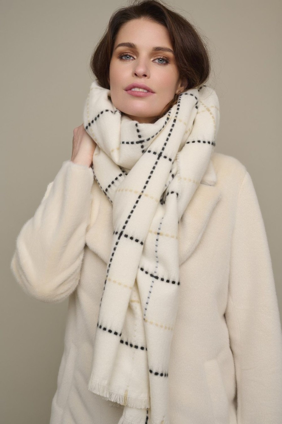 Women Rino & Pelle Scarves | Akke Scarf-Blanc