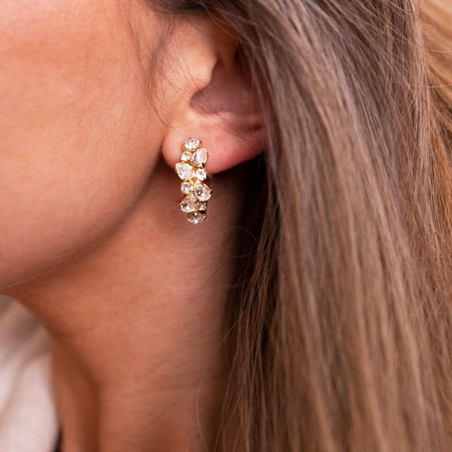 Women Caroline Svedbom Earrings | Gabriella Earrings-Gold Crystal