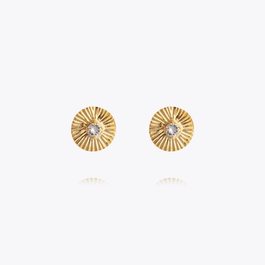 Women Caroline Svedbom Earrings | Odessa Stud Earrings-Gold Crystal