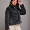 Women Rino & Pelle Jackets | Vie Faux Fur Jacket-Night