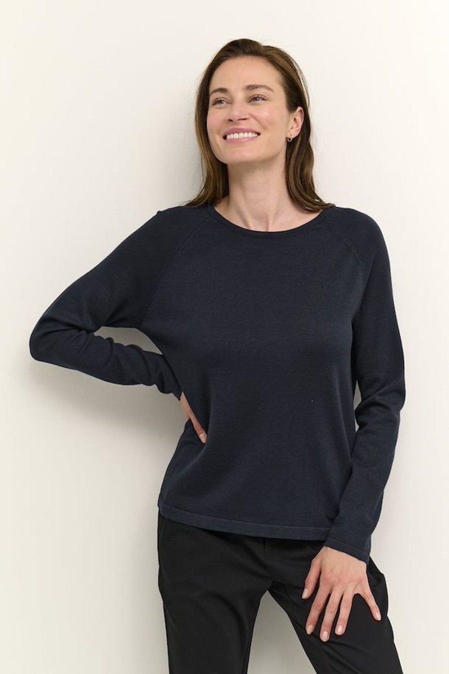 Women Culture Knitwear | Annemarie Solid Jumper-Salute