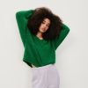 Women American Vintage Knitwear | East V-Neck Knit-Grass