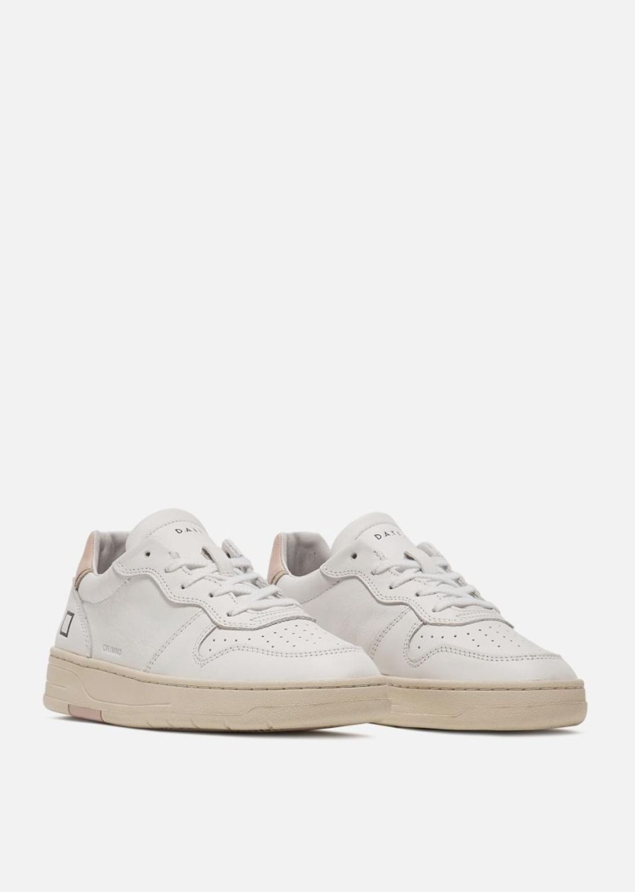 Women DATE Trainers Trainers | Court Mono-White/Pink